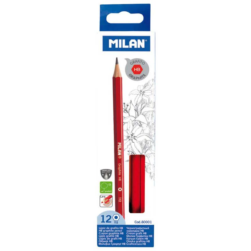 Milan Hb Hexagonal Graphite Pencils Set Of 12 - Nail Gallerys