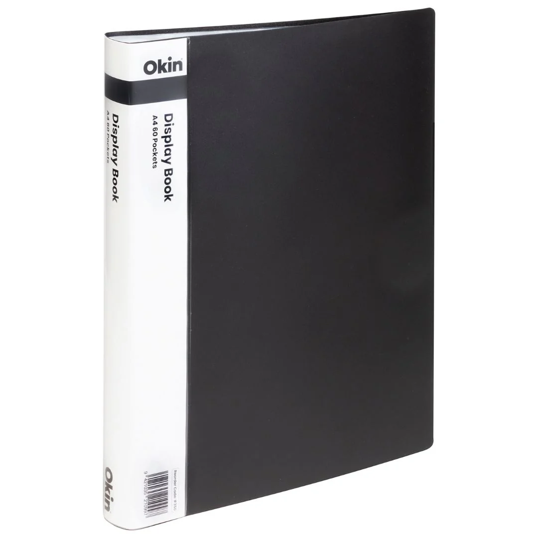Okin Display Book A4 With Insert Spine 60 Pocket - Nail Gallerys