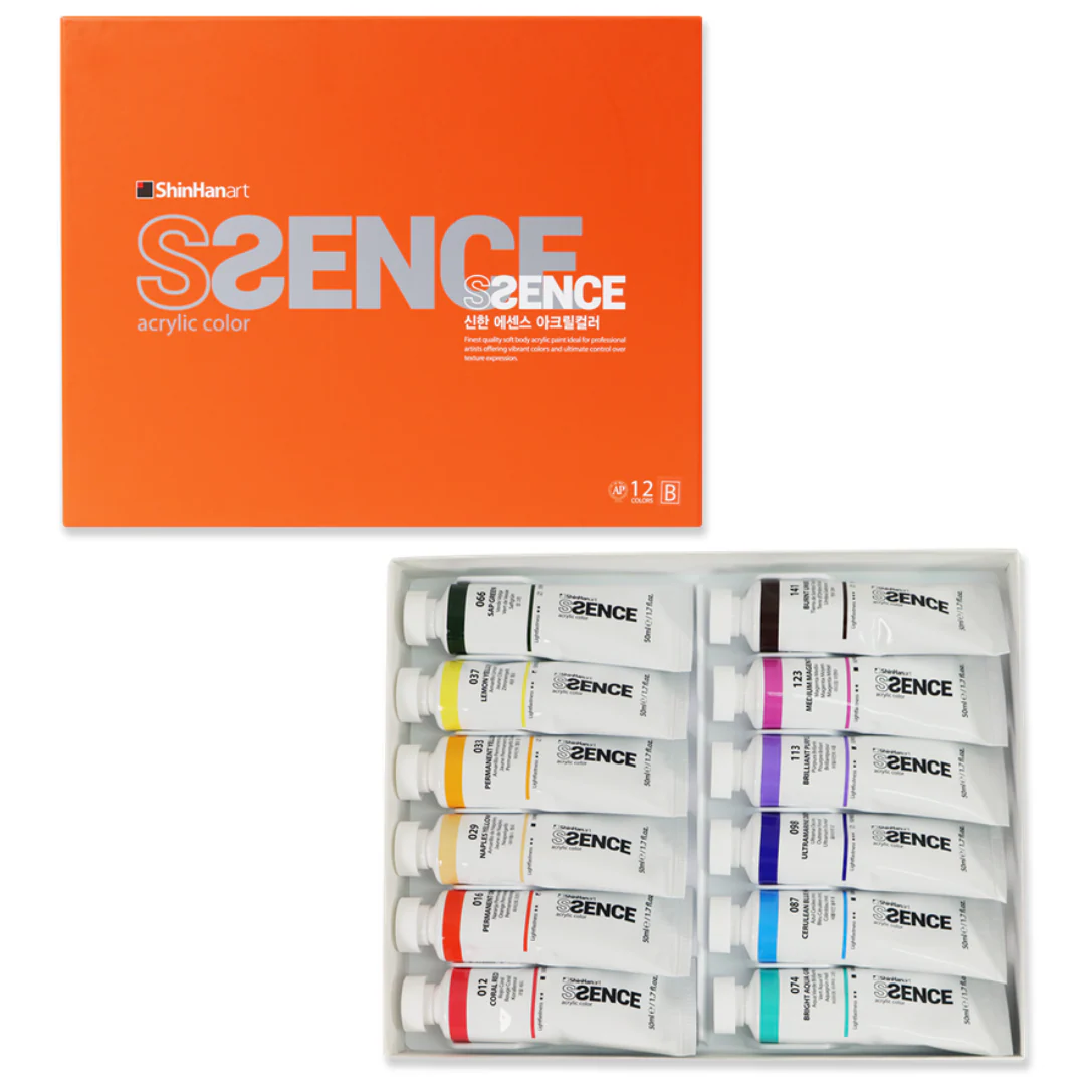 ShinHan SSence 50ml Acrylic Paints Set Of 12 Set B - Nail Gallerys