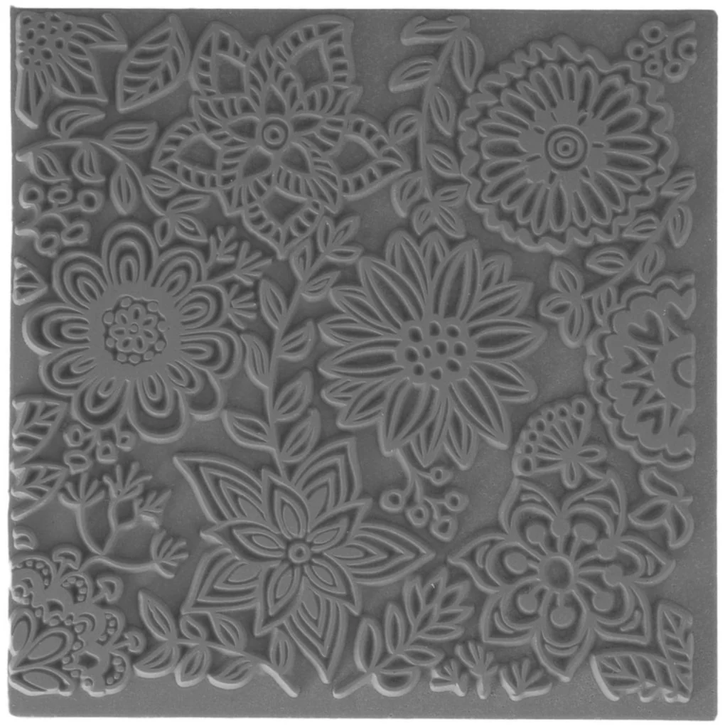 Cernit 9cm Blossoms Texture Plate - Nail Gallerys