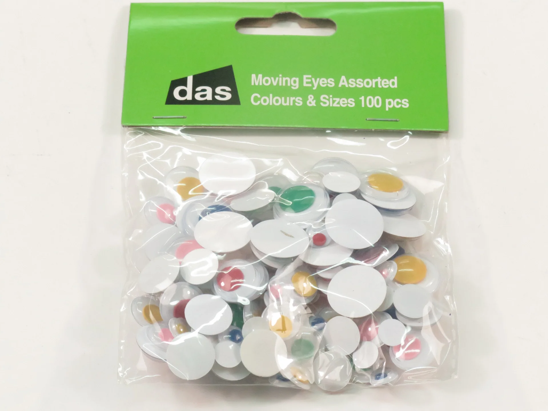 Das Moving Eyes Assorted Colours & Sizes Pack Of 100 - Nail Gallerys