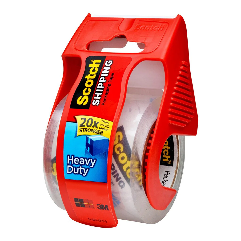 Scotch Heavy Duty Shipping Tape 142 48mmx20m Clear On Dispenser - Nail Gallerys