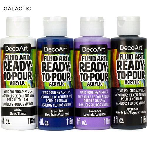 Decoart Fluidart Galactic Paint Pouring Set of 4 - Nail Gallerys