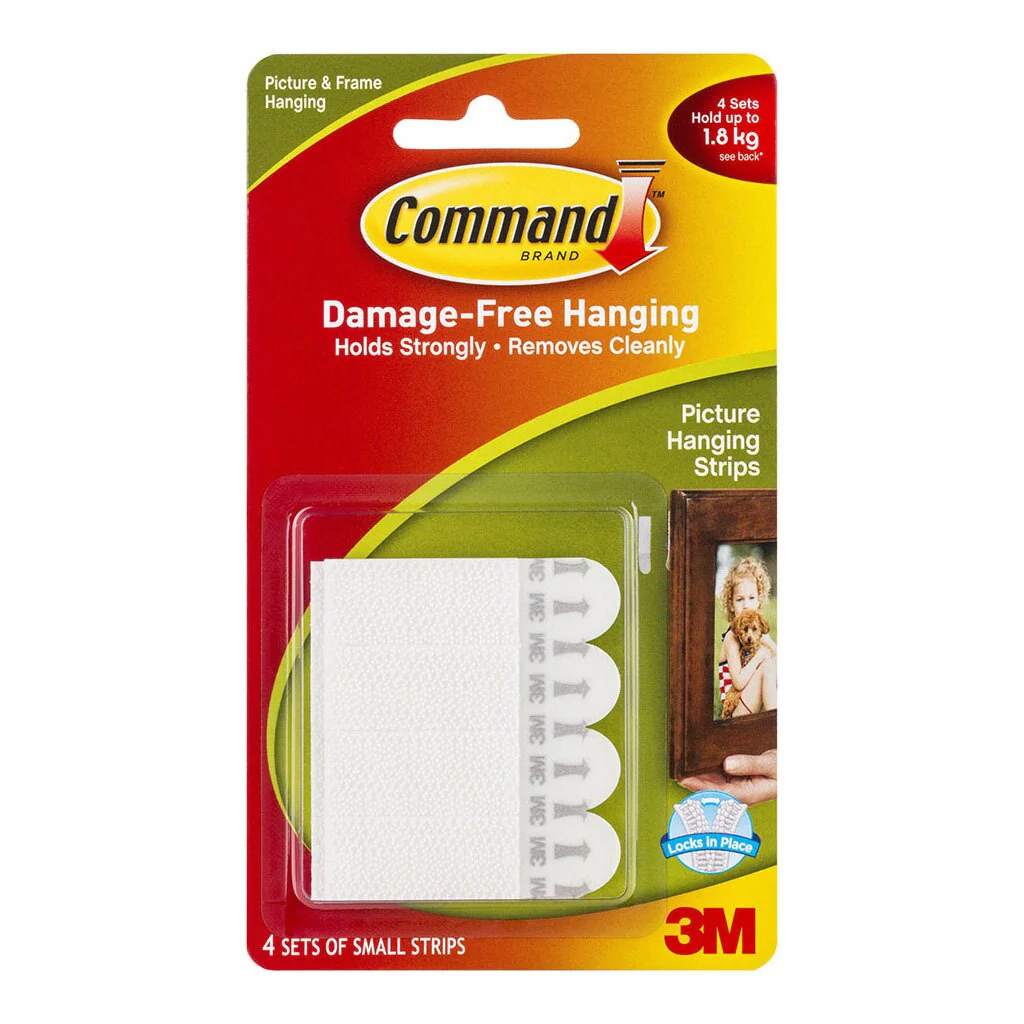 Command Strips 17202 Picture Frame Hanging Small White 4 Pack - Nail Gallerys