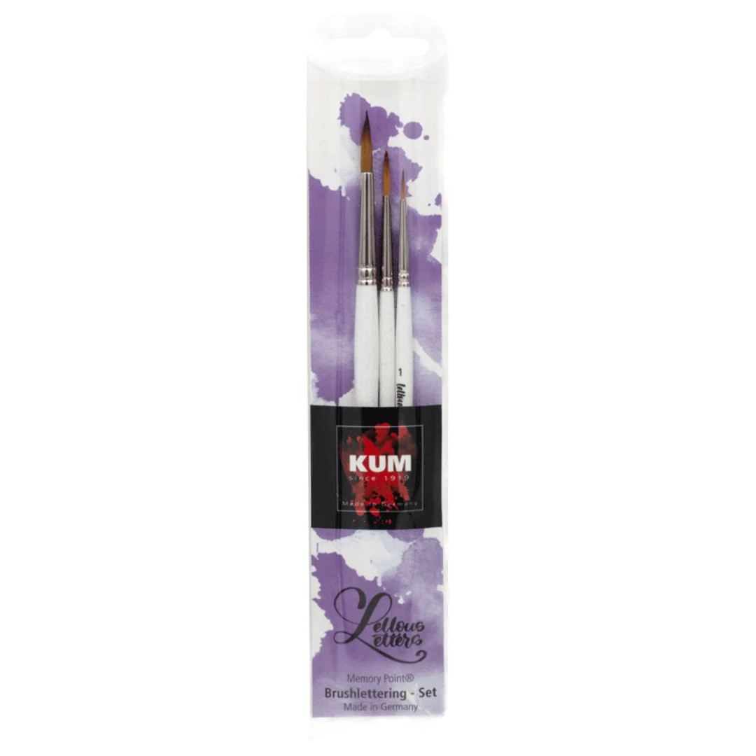 Kum Lellous Lettering Watercolour Brush Set - Nail Gallerys