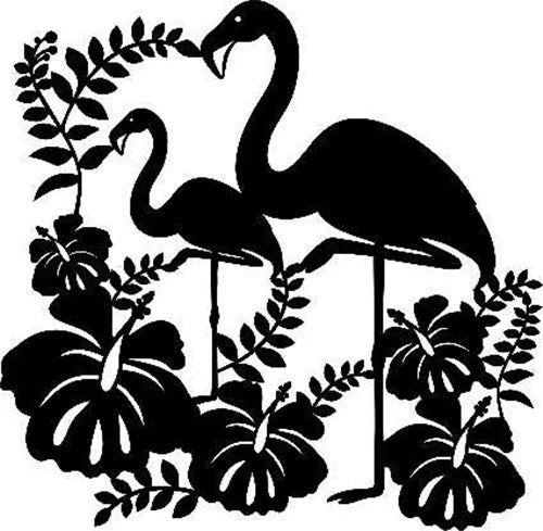 Marabu Plastic Silhouette Stencil Size 30x30cm - Flamingo - Nail Gallerys