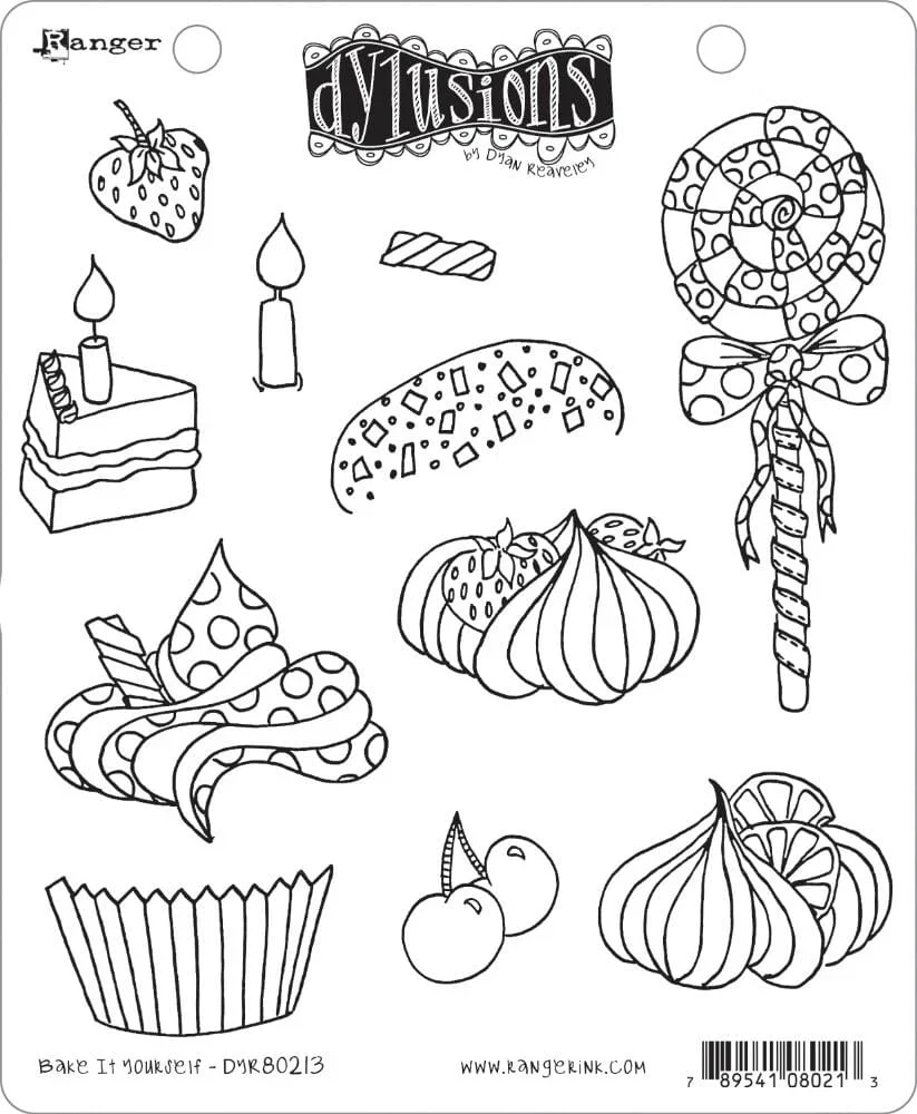 Dyan Reaveley's Dylusions Stamp Collection Bake It Yourself - Nail Gallerys