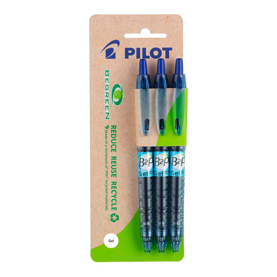 Pilot Begreen B2p Gel Fine Pens Pack Of 3 - Nail Gallerys