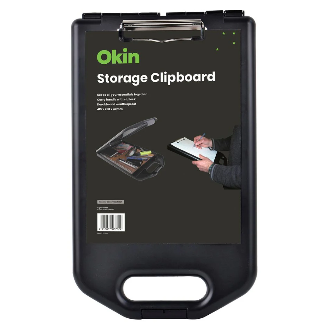 Okin Storage Clipboard A4 Black - Nail Gallerys