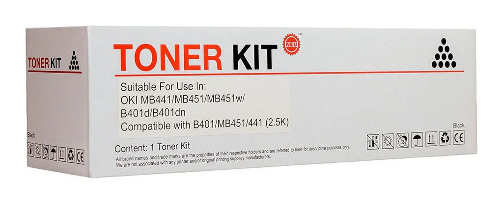 Icon Compatible Oki B401/mb451 Black Toner Cartridge (44992407) - Nail Gallerys