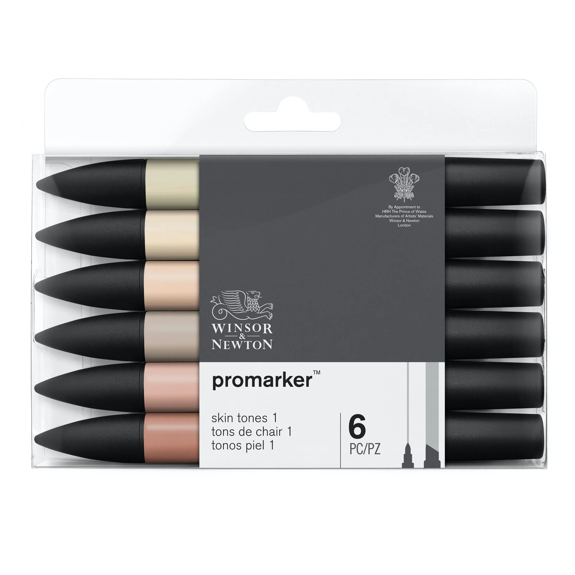 Winsor & Newton Promarker Skin Tones Set #1 Set Of 6 - Nail Gallerys