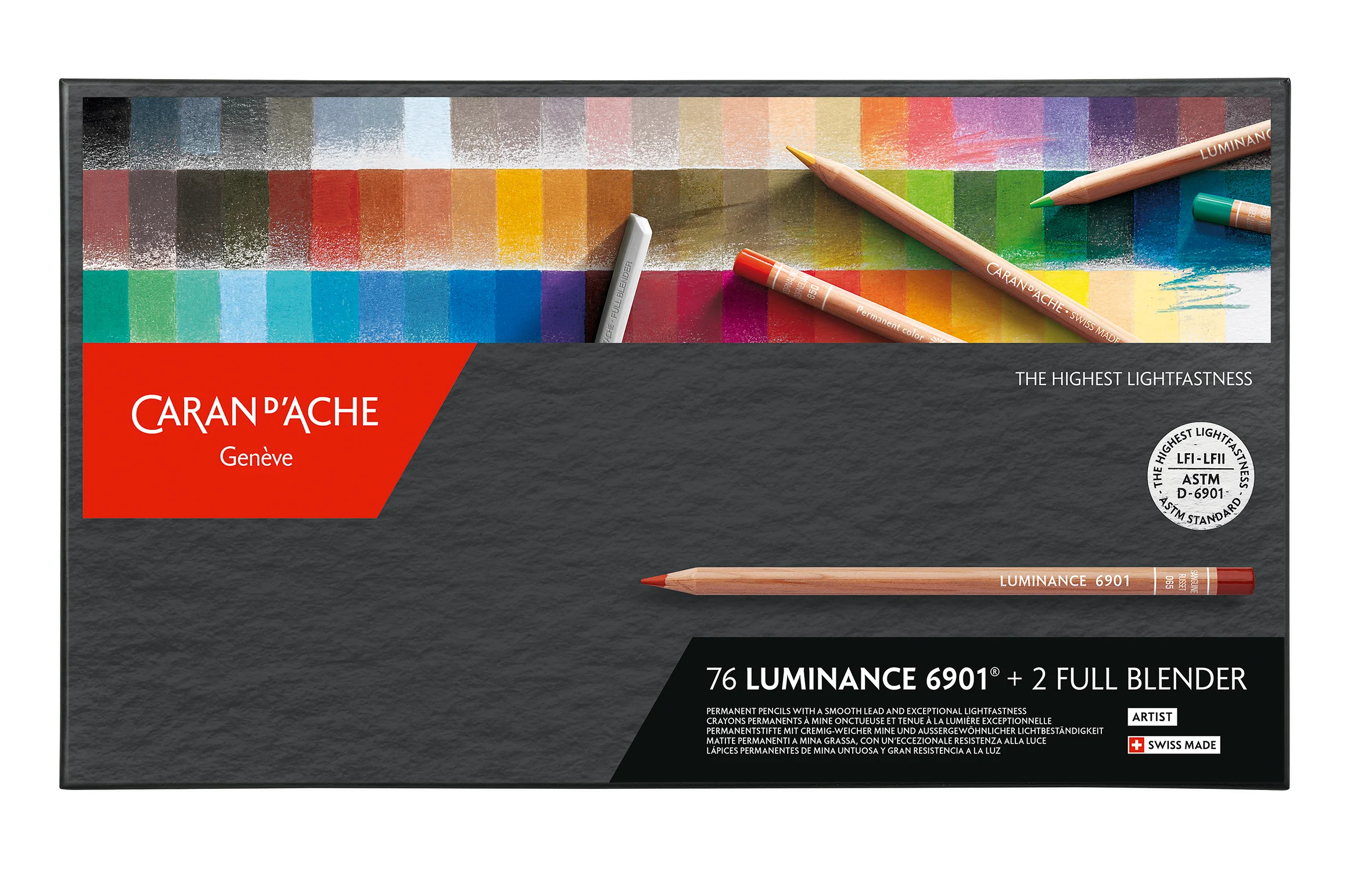 Caran D'ache Luminance 6901 Colouring Pencil Set of 76 - Nail Gallerys