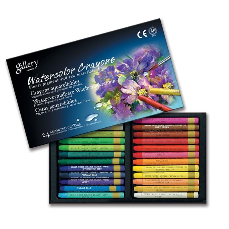 Mungyo Gallery Watercolour Crayons Set of 24 - Nail Gallerys