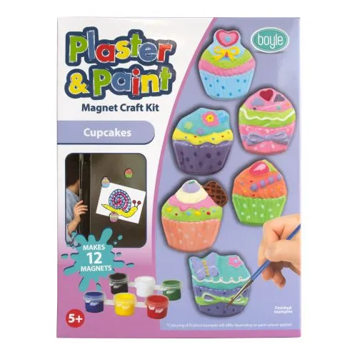 Boyle Plaster & Paint Magnet Craft Kit - Cupcakes - Nail Gallerys