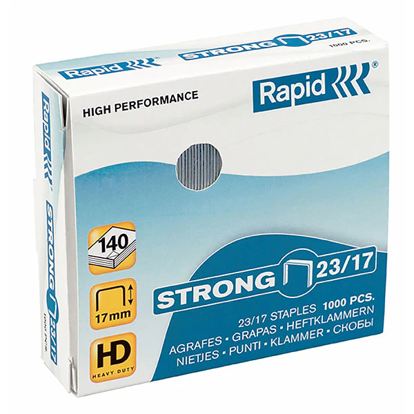 Rapid Staples 23/20mm Strong Box Of 1000 - Nail Gallerys