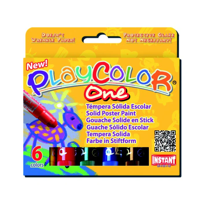 Playcolor One Solid Poster Paint Sticks Set of 6 - Nail Gallerys