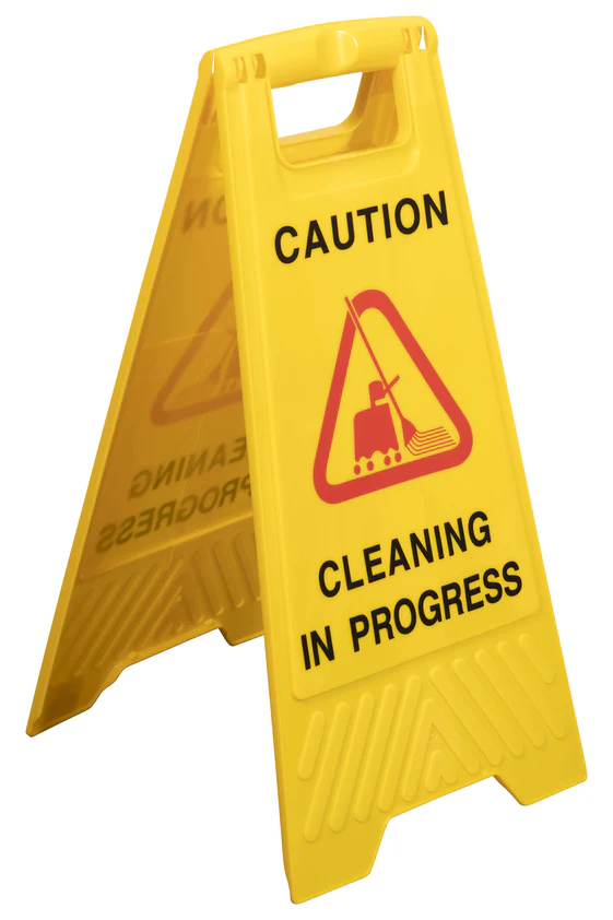 Cleanlink Safety Sign Cleaning In Progress Yellow - Nail Gallerys