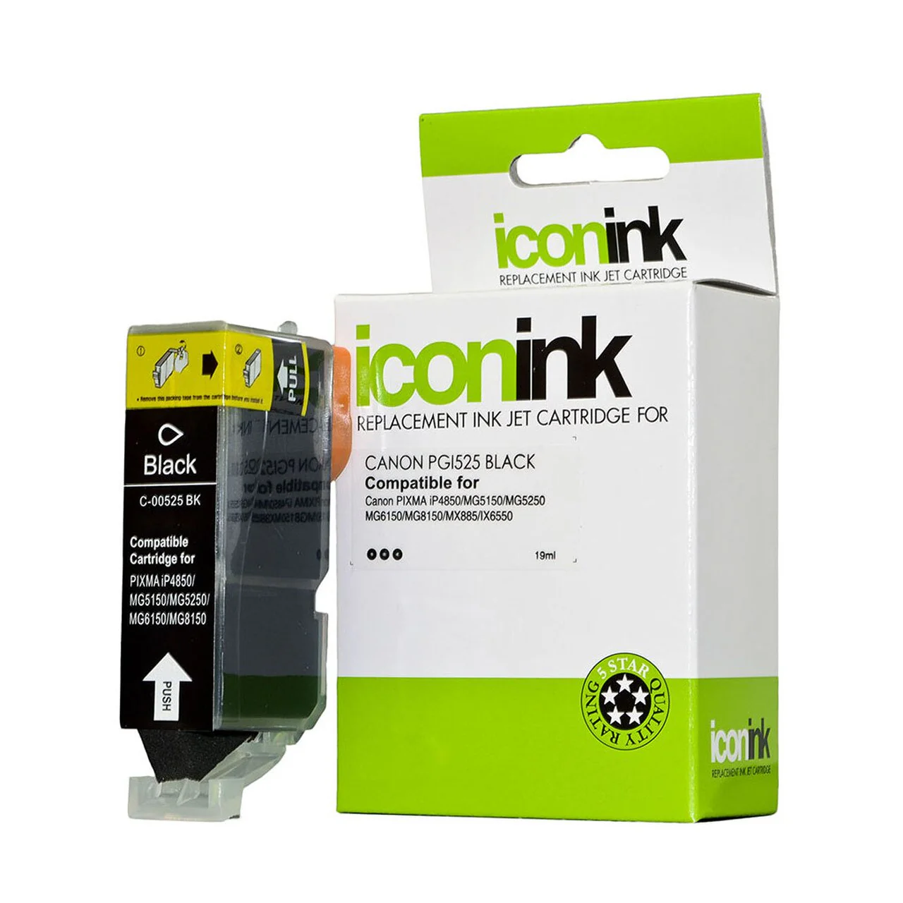 Icon Compatible Canon Pgi 525 Black Ink Cartridge - Nail Gallerys