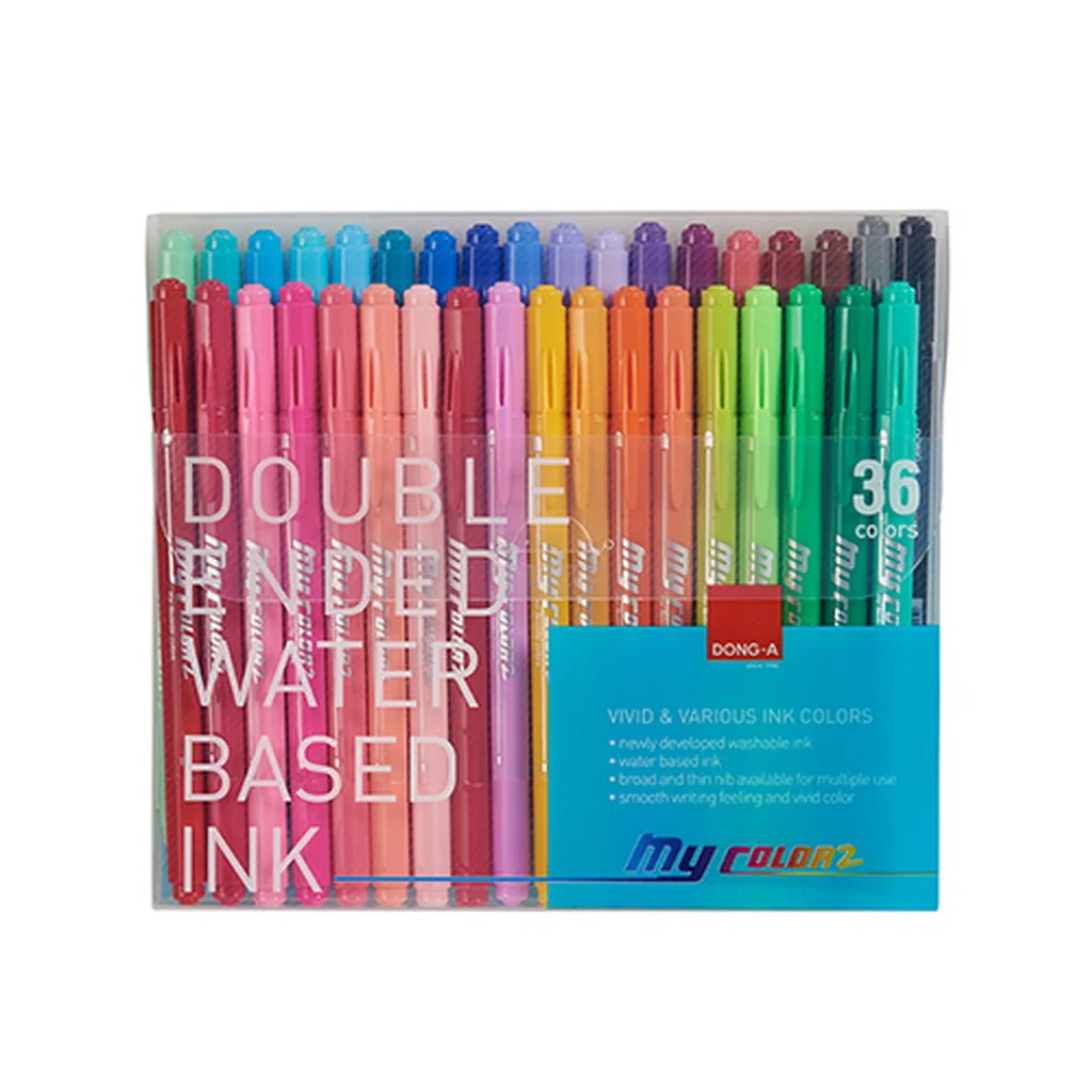 Dong-A My Color2 Twin Tip Marker Set of 36 - Nail Gallerys