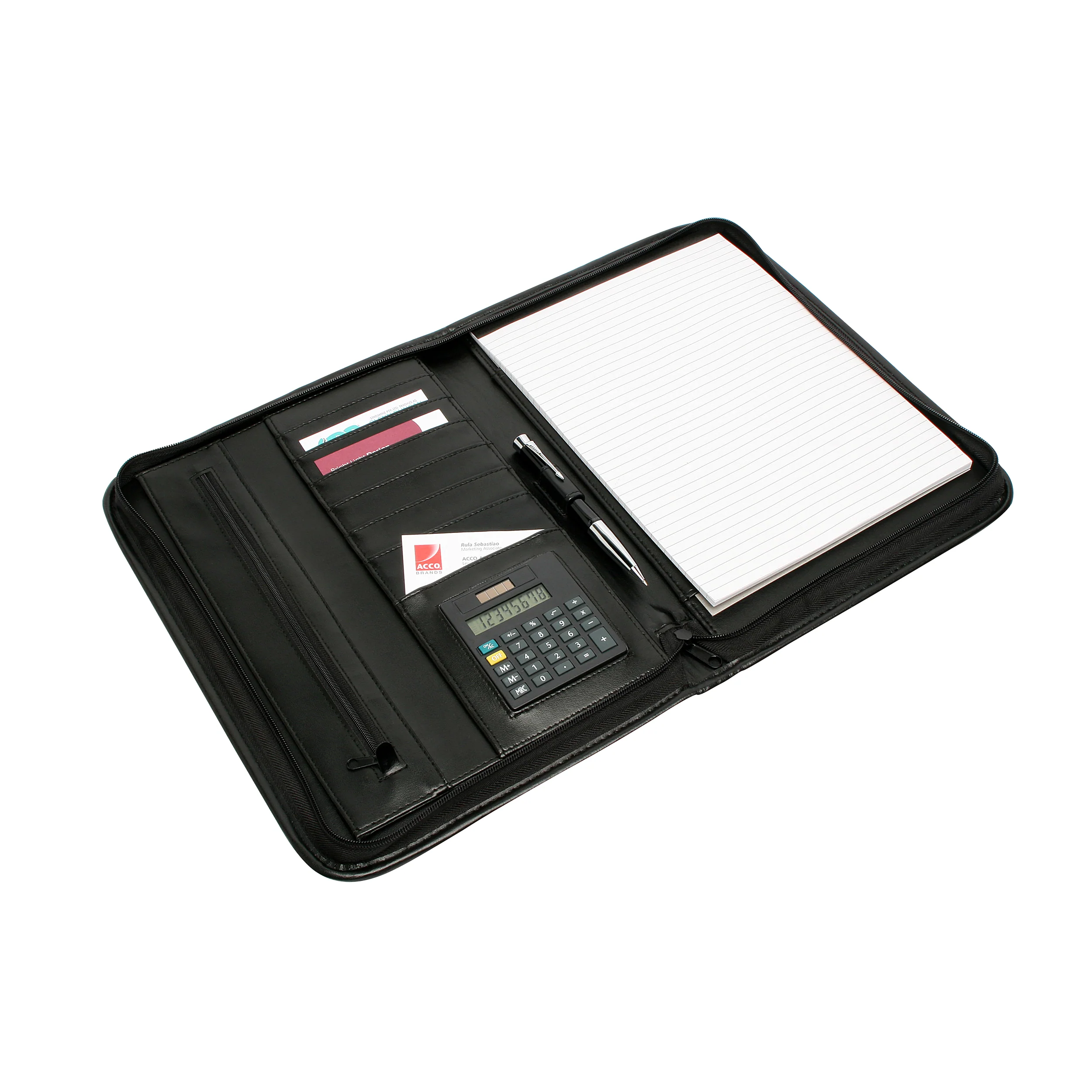 Marbig Compendium Zip Pad Holder Black - Nail Gallerys