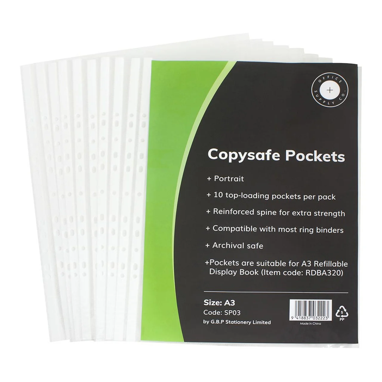 OSC Copysafe Pockets A3 - Pack Of 10 - Nail Gallerys