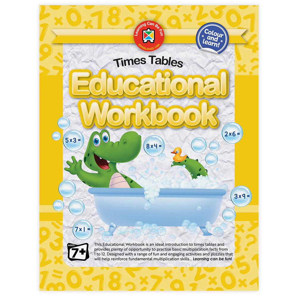 Learning Can Be Fun Times Tables Educational Workbook - Nail Gallerys