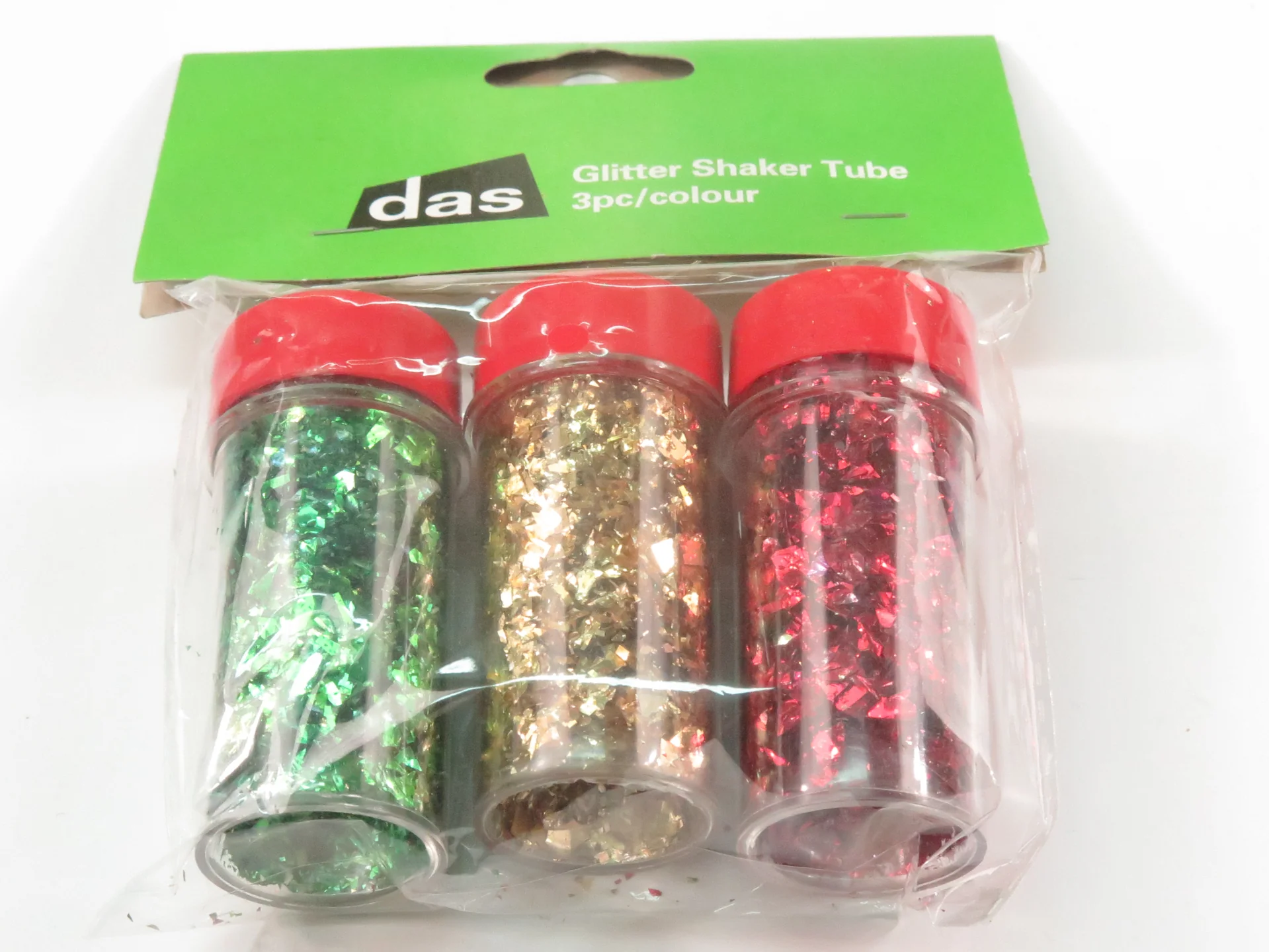 Das Glitter Shaker Tube 3 Piece Colour - Nail Gallerys