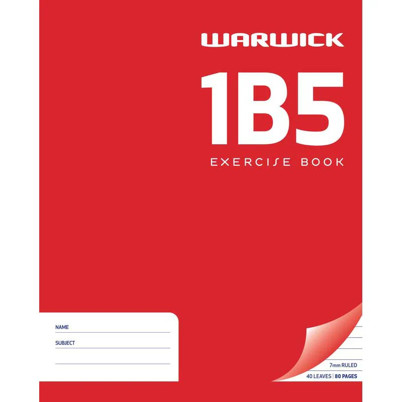 Warwick Exercise Book 1b5 40 Leaf Ruled 7mm 255x205mm - Nail Gallerys
