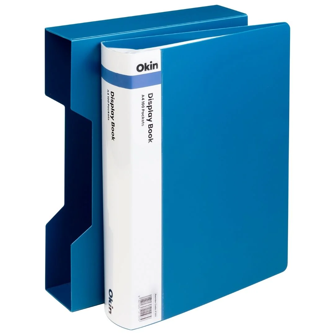 Okin Display Book A4 With Insert Spine 100 Pocket With Case - Nail Gallerys