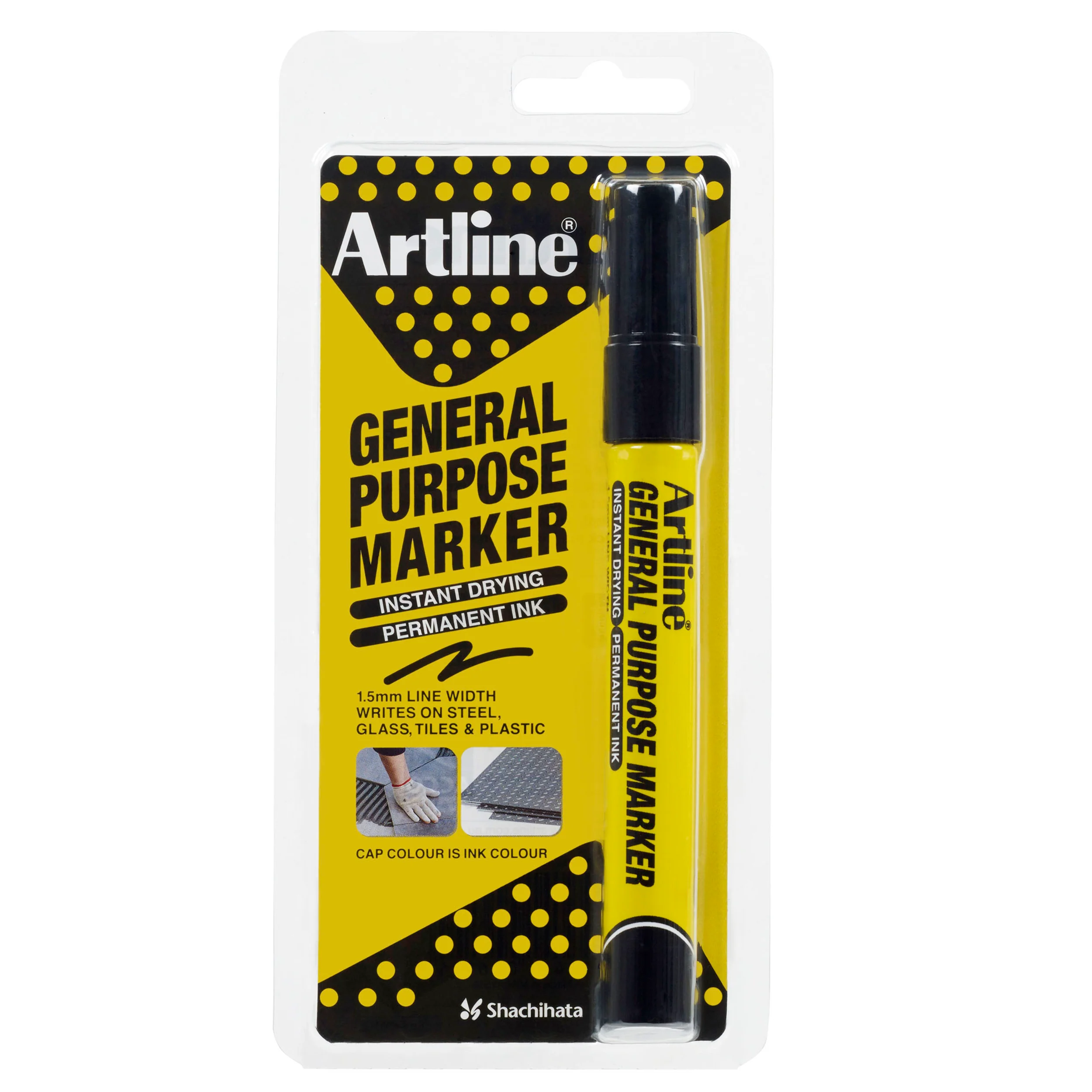 Artline General Purpose Permanent Marker Black - Nail Gallerys