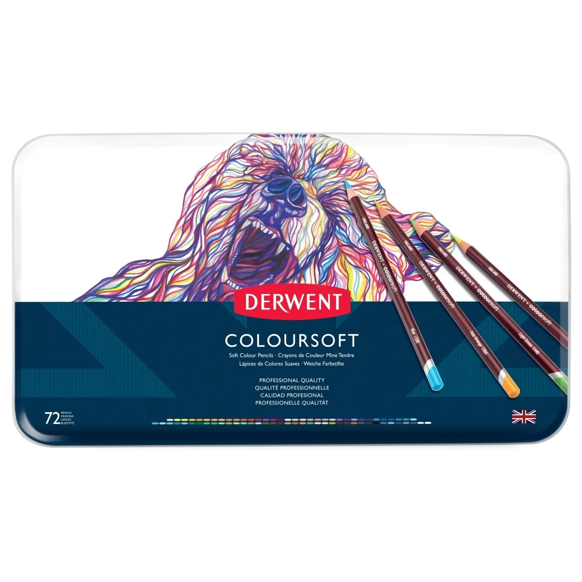Derwent Coloursoft Pencils Tin of 72 - Nail Gallerys