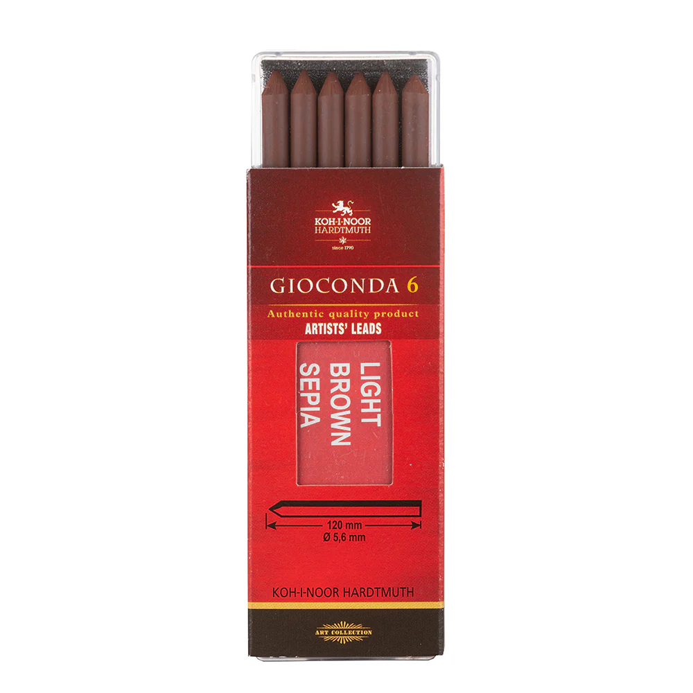 Koh-I-Noor Gioconda Sepia Drawing Chalks 5.6mm - Pack Of 6 - Nail Gallerys
