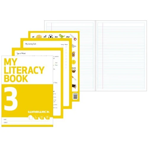 Warwick Exercise My Literacy Book 3 9mm Ruled 64 Page - Nail Gallerys