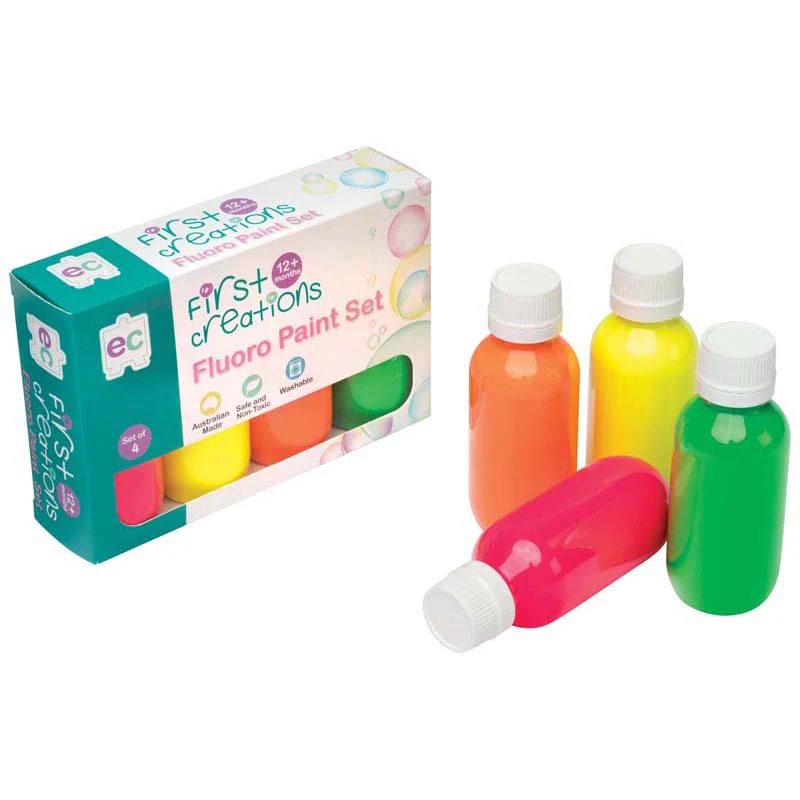 EC First Creations Washable Paints Set 4 Of Colours - Nail Gallerys