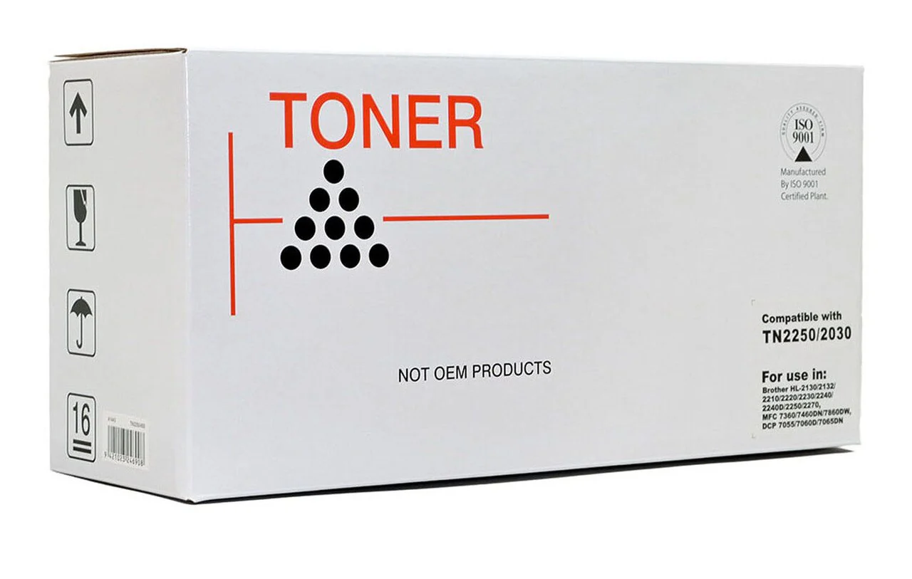 Icon Compatible Brother Tn2250 / Tn2030 Black Toner Cartridge - Nail Gallerys