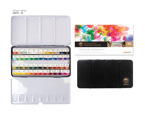Mungyo Watercolour 48 Half Pan Set - Nail Gallerys