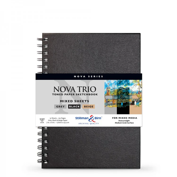 Stillman & Birn Nova Grey Spiral Sketchbooks 150gsm - Nail Gallerys