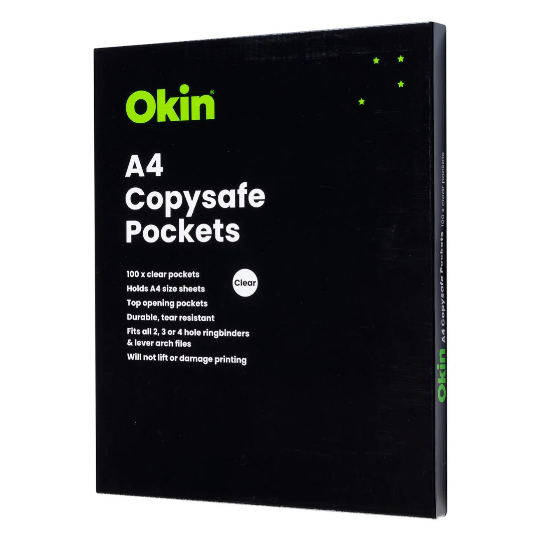Okin Copysafe Pockets A4 Pack Of 100 - Nail Gallerys