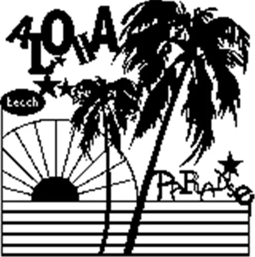 Marabu Plastic Silhouette Stencil Size 30x30cm - Aloha Paradise - Nail Gallerys