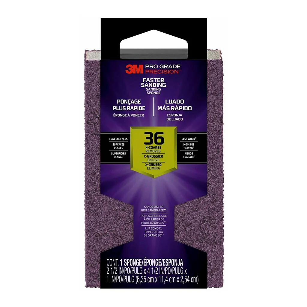 3M Pro Grade Sanding 36 Grit Block Sponge - Nail Gallerys
