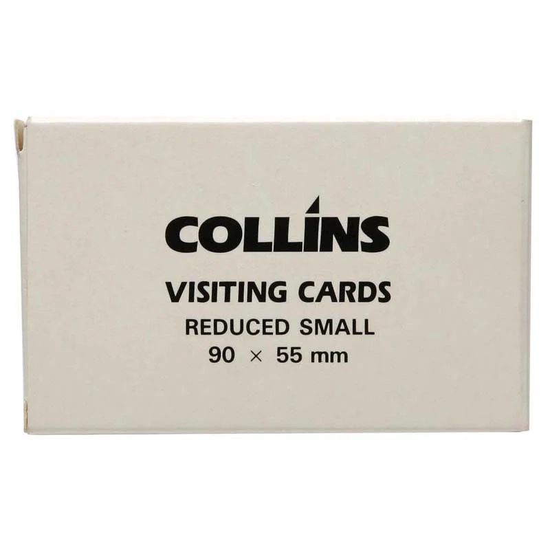 Collins Visiting Cards Reduced Small 210 Gsm Size 90x55mm Packet 52 - Nail Gallerys