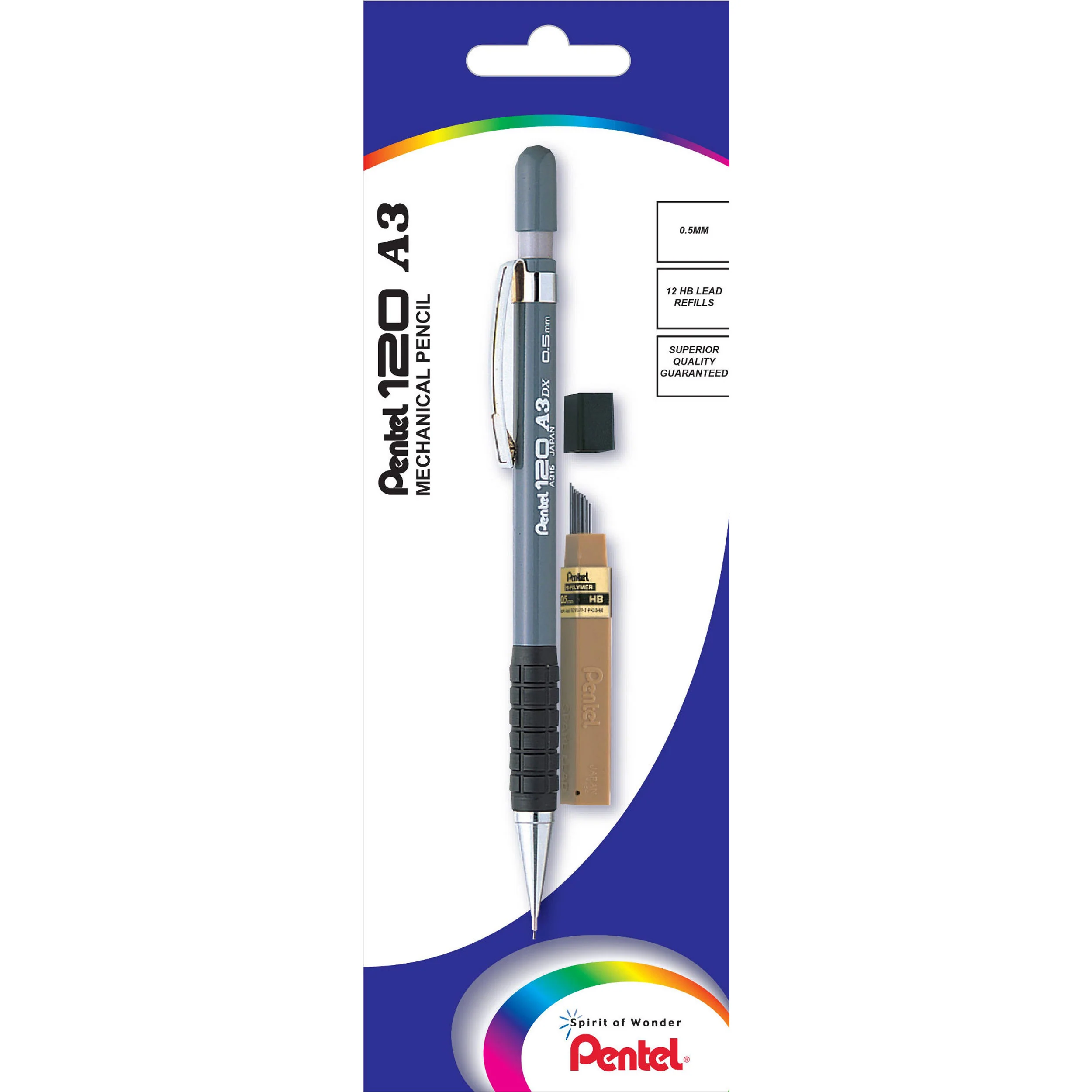 Pentel Drafting Mechanical Pencil Xa315 0.5mm Grey Barrel - Nail Gallerys