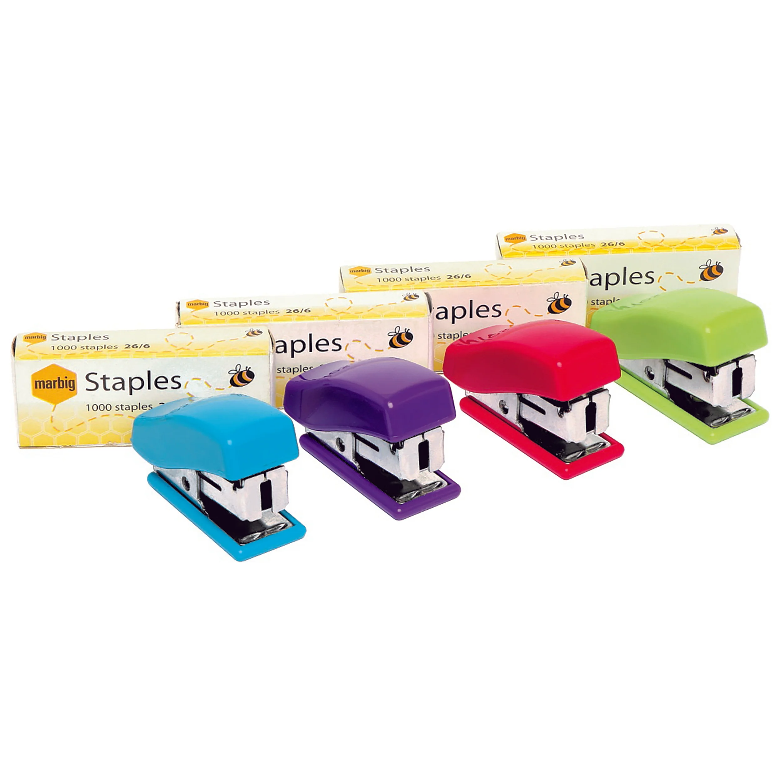 Marbig Stapler Mini Assorted 26 With Staples - Nail Gallerys