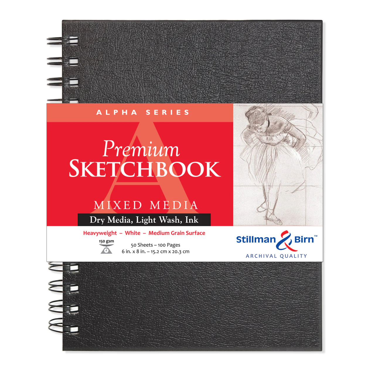 Stillman & Birn Alpha Spiral Sketchbooks 150gsm White Vellum 50 Sheets - Nail Gallerys