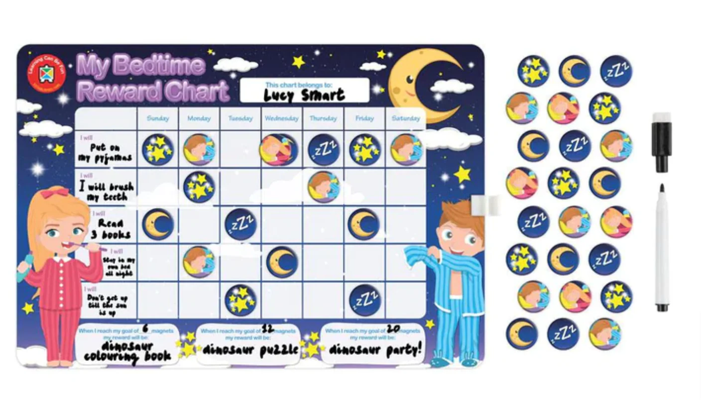 Learning Can Be Fun My Bedtime Magnetic Reward Chart - Nail Gallerys