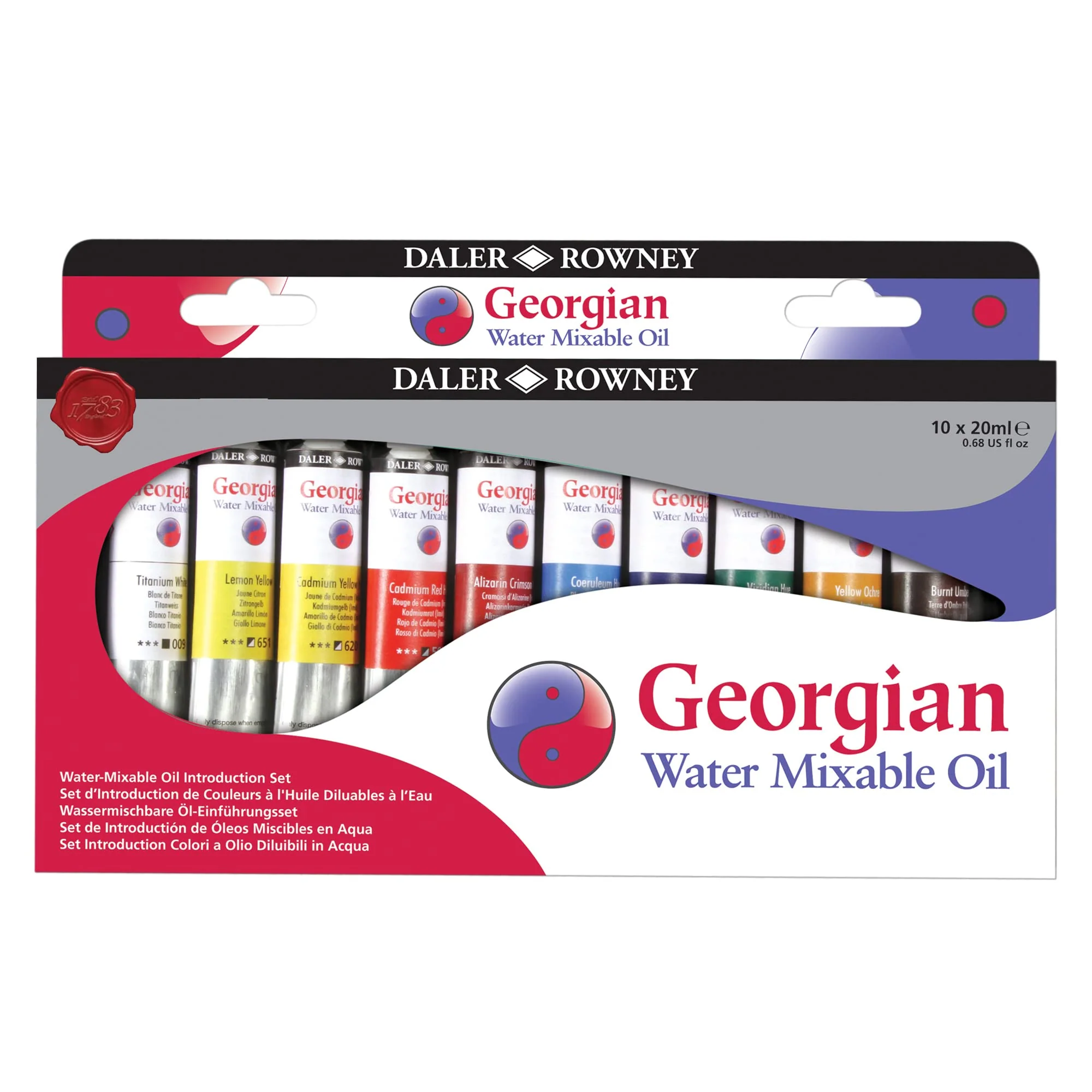 Daler Rowney Georgian Watermixable Oil Introduction Paint Set 10x20ml - Nail Gallerys