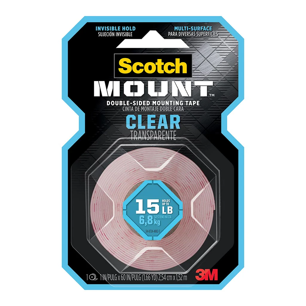 Scotch Clear 25mm x 1.5m Mounting Tape - Nail Gallerys