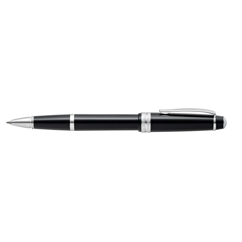 Cross Bailey Light Glossy Black Resin Medium Nib Rollerball Pen - Nail Gallerys