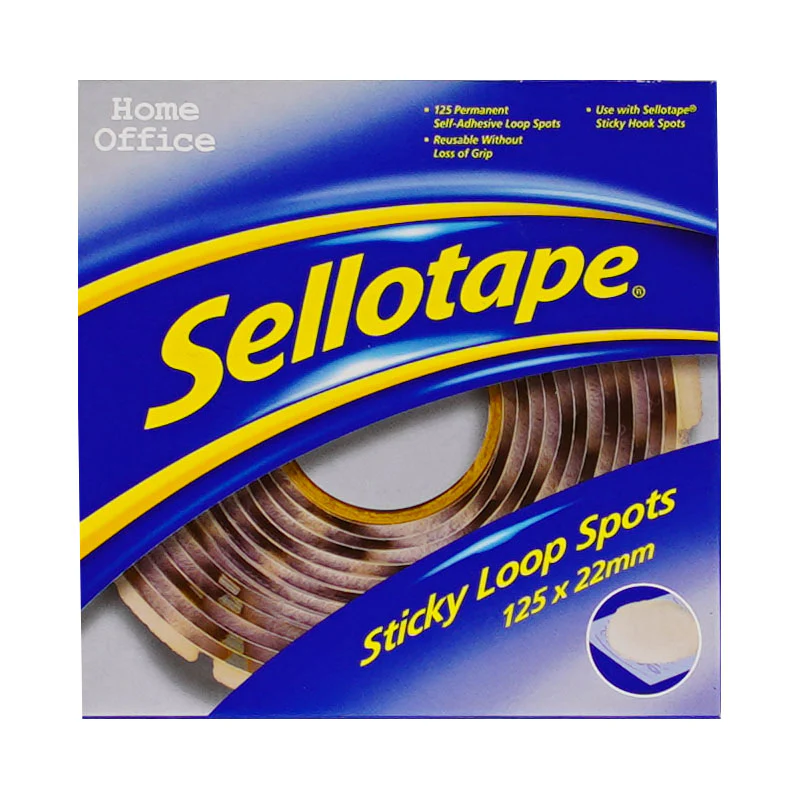 Sellotape Sticky Loop Spots Permanent 22mm Pack Of 125 - Nail Gallerys