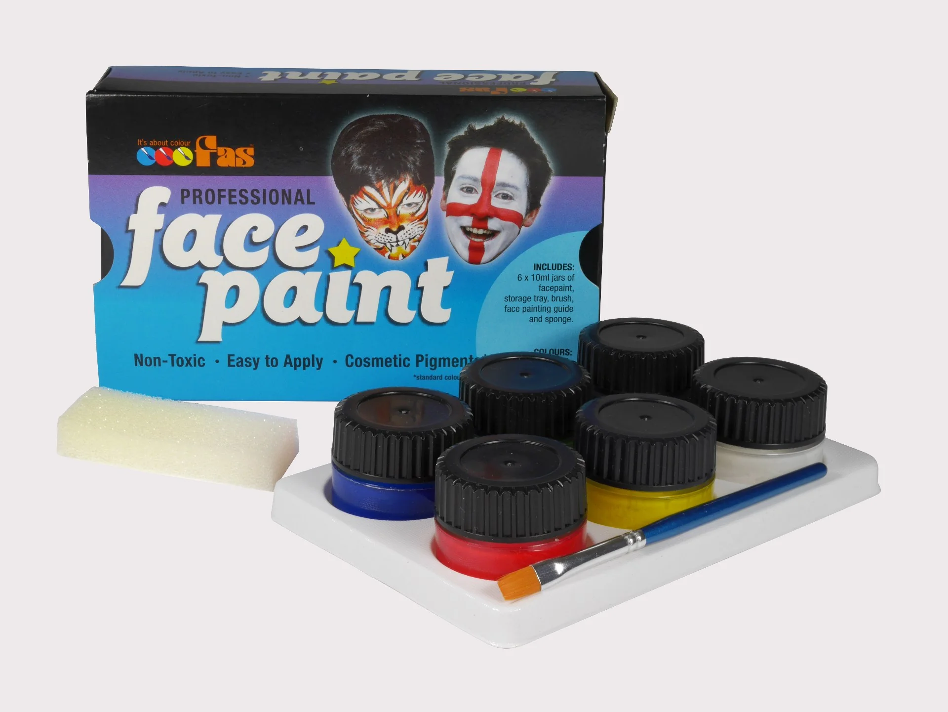 Fas Pro Face Paints 10ml Set Of 6 - Nail Gallerys